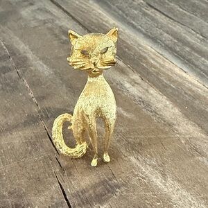 Charming Gold Cat Pin for Pet Lovers